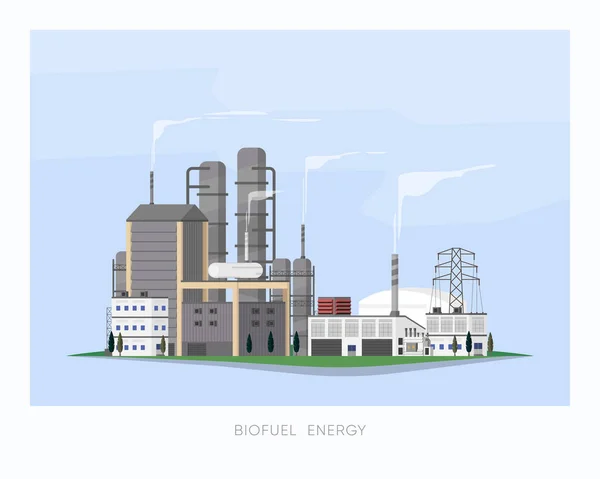 Bio Fuel Energy Bio Fuel Power Plant Supply Electricity Factory Royalty Free Stock Vectors