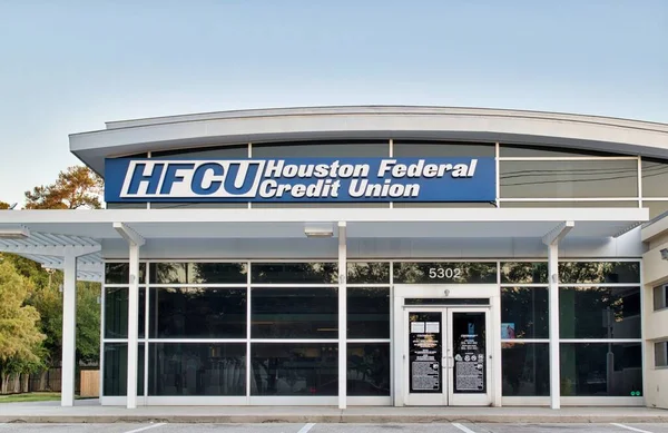 Houston Texas Usa 2022 Houston Federal Credit Union Eksterior Daerah — Stok Foto