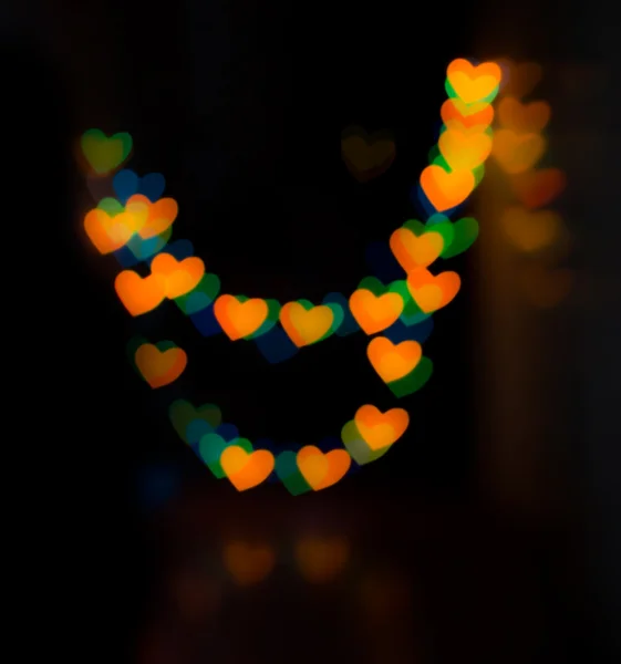 Cuori scintillanti bokeh — Foto Stock