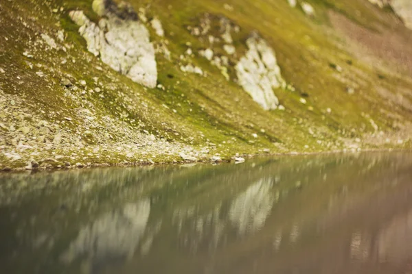 Камни отражение в озере — стоковое фото