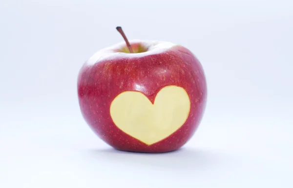 Apple heart shape — Stock Photo, Image