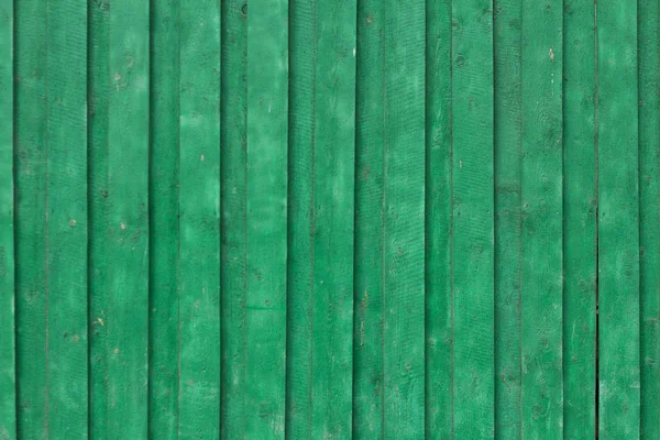 Old wood green fence background — Stock Photo, Image