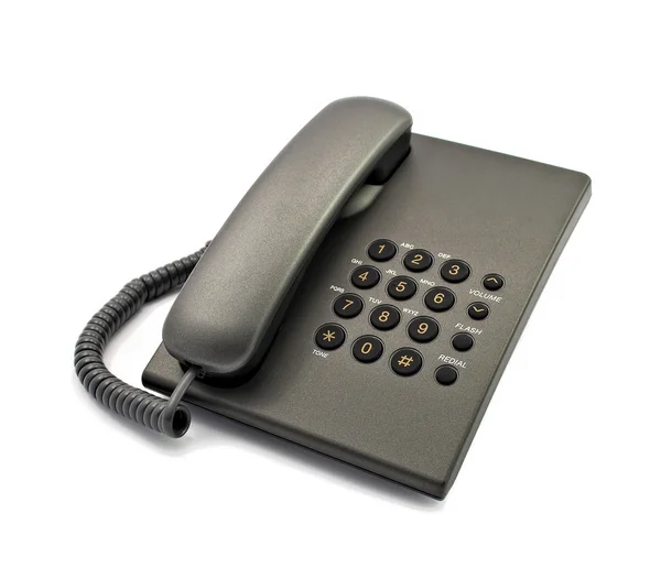 Preto telefone moderno — Fotografia de Stock