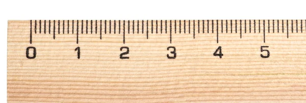 Measuring wooden ruler — Stock Photo, Image