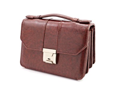 kahverengi deri evrak çantası