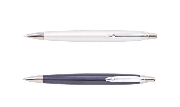 Silver and black pens — Stock Photo, Image