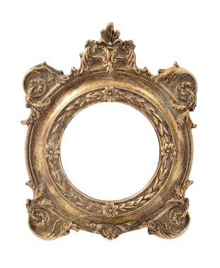 Oval vintage altın çerçeve