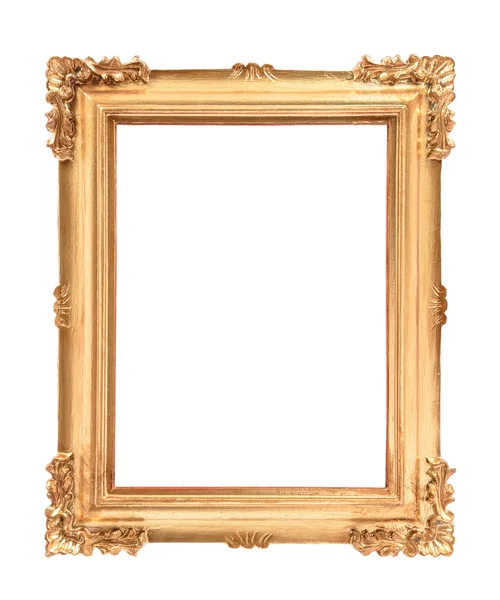 Empty golden vintage frame — Stock Photo, Image