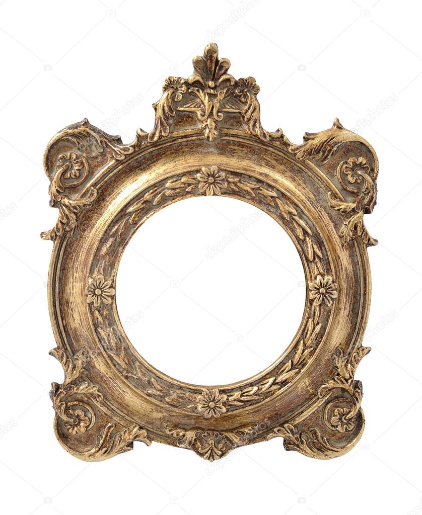 Oval vintage gold frame