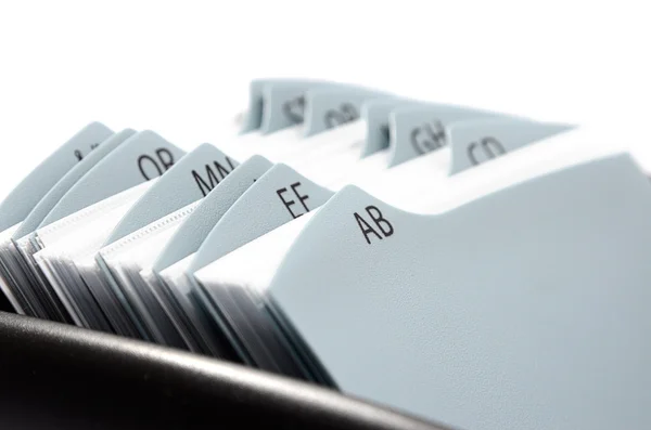 Organizador cinza por cartas — Fotografia de Stock