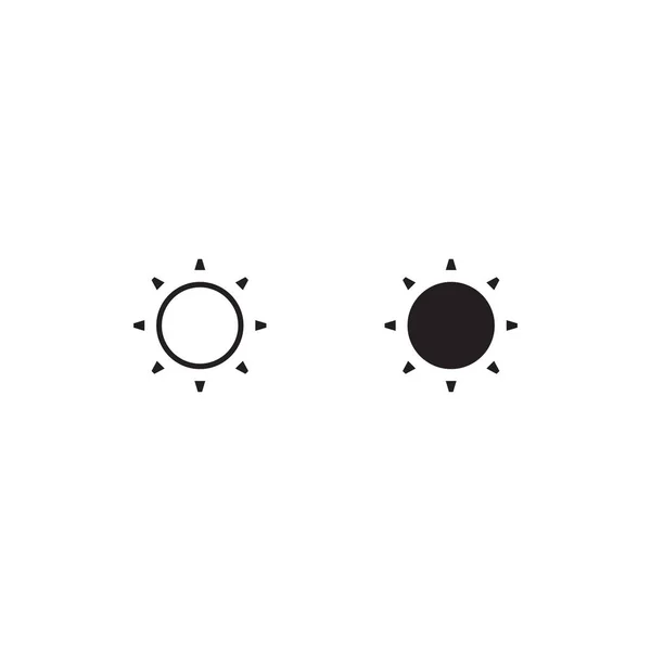 Вектор Яркости Экрана Плоском Стиле Солнце Изображения — стоковый вектор