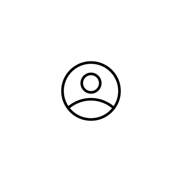 Default Avatar Profile Icon Vector Line Style — Stock Vector