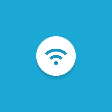 Wifi, Düz Tarzlı Kablosuz Simge. İnternet Sinyal Sembol İllüstrasyonu