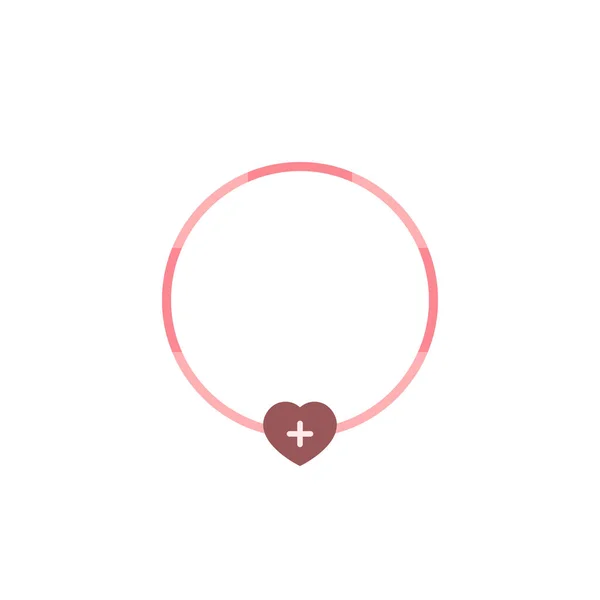 Розовый Круг Икона Профиля Социальных Сетях Векторная Миграция — стоковый вектор