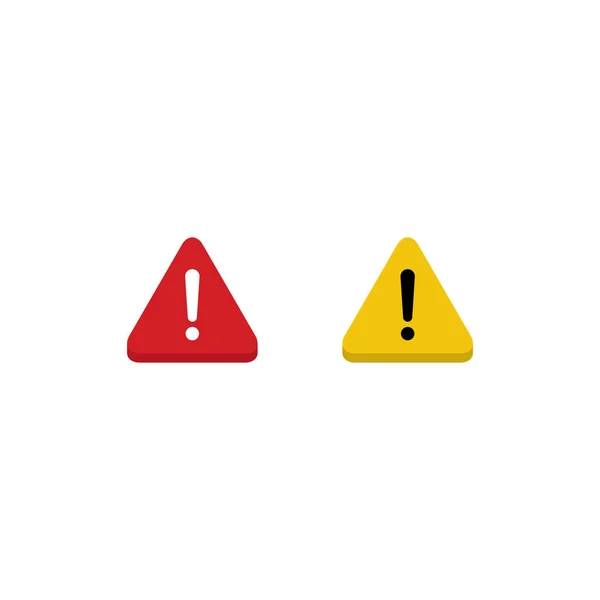 Warning Exclamation Mark Icon Vector Triangle Style — Vettoriale Stock