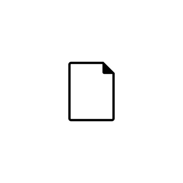 Archivo Documento Blanco Icono Página Vector Aislado Sobre Fondo Blanco — Vector de stock