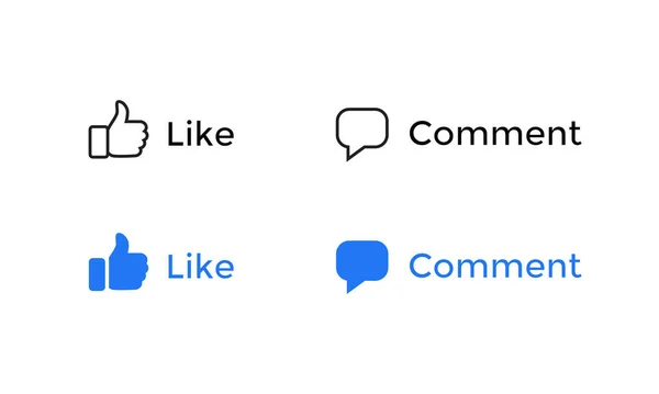 Comment Icon Social Media Elements Vector Illustration — Stockvektor