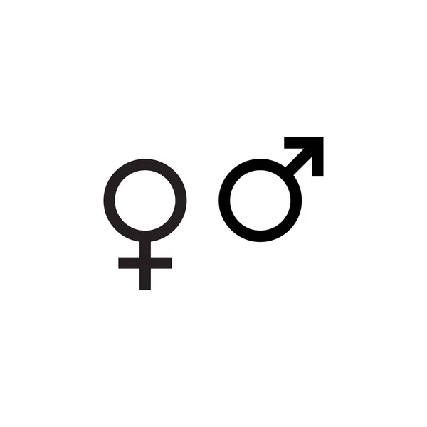 Vrouwelijke Mannelijke Pictogram Symbool Gendervectorillustratie — Stockvector