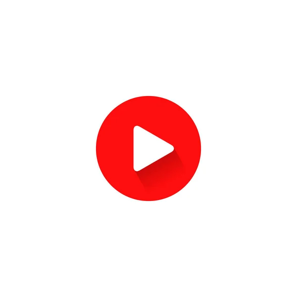 Play Button Icon Vector Flat Style — 스톡 벡터