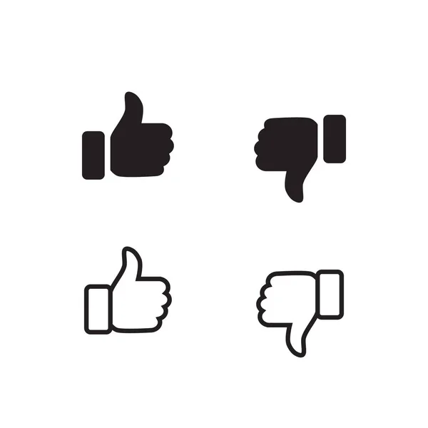 Hand Thumb Icon Vector Dislike Sign Symbol — 图库矢量图片