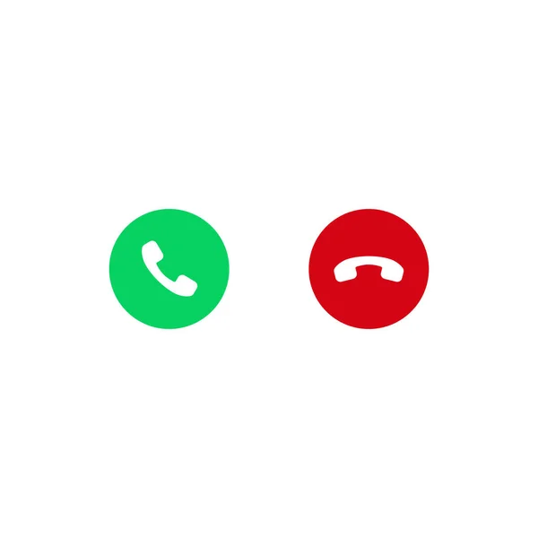 Accept Decline Call Icon Vector Answer Reject Button Sign Symbol — Vetor de Stock