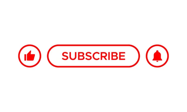 Subscribe Button Icon Vector Line Style — стоковый вектор