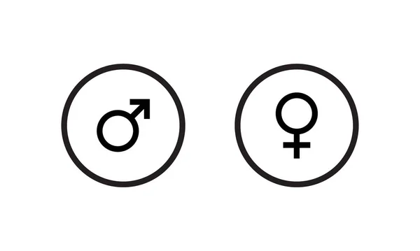 Männliche Und Weibliche Zeichen Für Web Oder Mobile App — Stockvektor