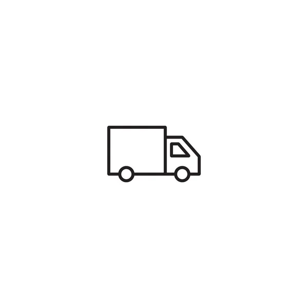 Camion Camion Icône Vecteur Dans Style Ligne Pour Web Application — Image vectorielle