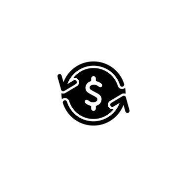 Web veya Mobil Uygulama için Dolar Takas Simgesi Vektörü