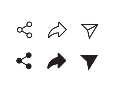 Beyaz Arkaplanda Simge Dizisi Koleksiyonunu Paylaş