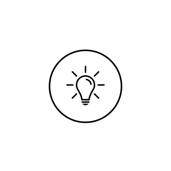 Lampje Idee Inspiratie Pictogram Symbool Line Style — Stockvector