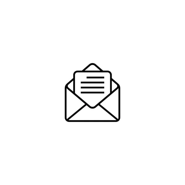 Nyitott Üzenet Mail Icon Vector Line Style — Stock Vector