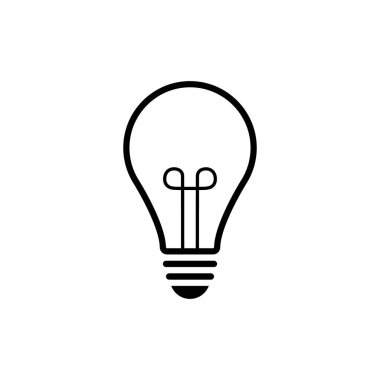 Beyaz arka plan üzerinde izole ampul simge vektör