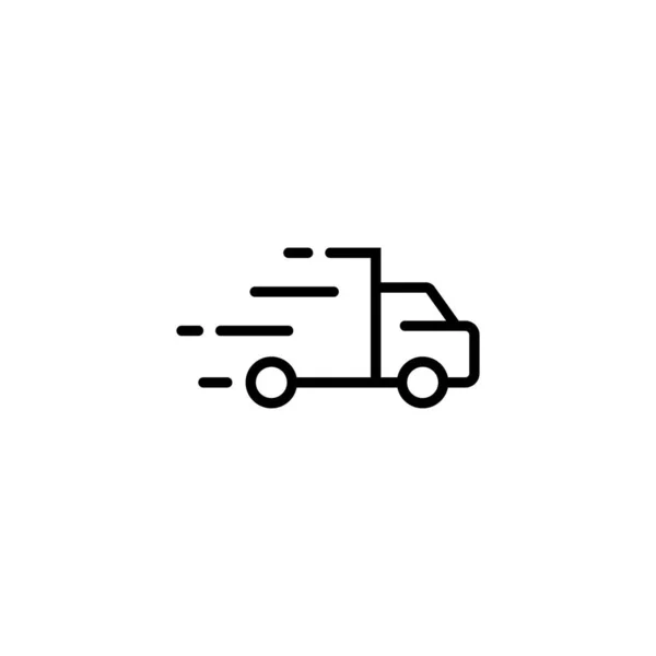 Livraison Vecteur Rapide Icône Camion Dans Style Ligne — Image vectorielle