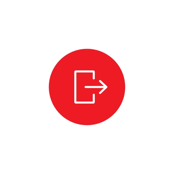 Logout Sign Out Icon Vector Circle Button — стоковый вектор