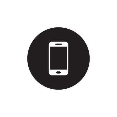 Cep telefonu, Akıllı Telefon Simge Vektörü Çember Düğmesinde