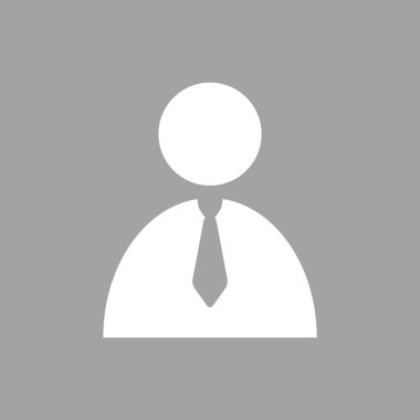 Patron Avatar Simge Vektörü Gri Arkaplanda İzole Edildi