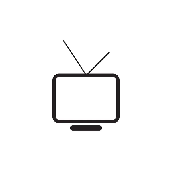Telewizor Wektor Ikony Telewizji Monochromatycznym Stylu — Wektor stockowy