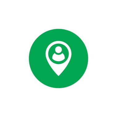 Konum İnsanları, Çember Şeklinde Pin Haritası Simge Vektörü