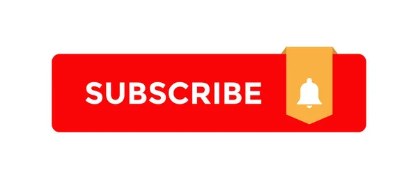 Subscribe Button Icon Flat Style Vector Illustration — 图库矢量图片