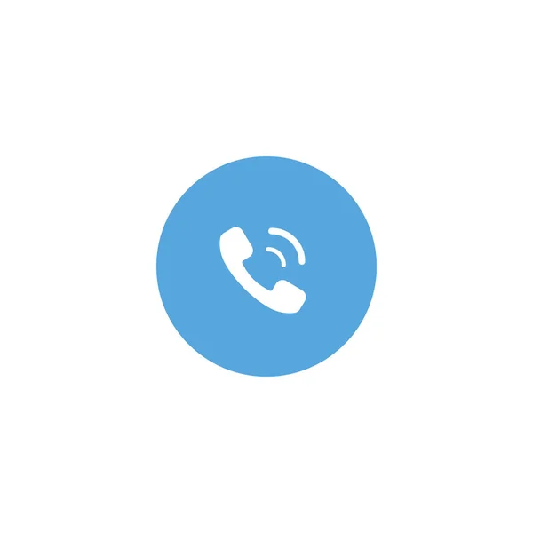 Teléfono Icono Del Botón Llamada Estilo Plano — Vector de stock