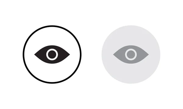Viewer Symbol Icon Circle Shape Eye Sign Vector — Vettoriale Stock