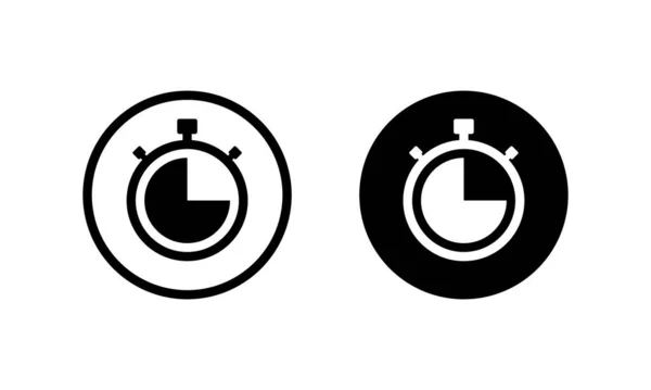Stopwatch Timer Icon Vector Circle Line —  Vetores de Stock