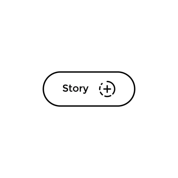 Story Button Vector Social Media Element Icon — Stock Vector