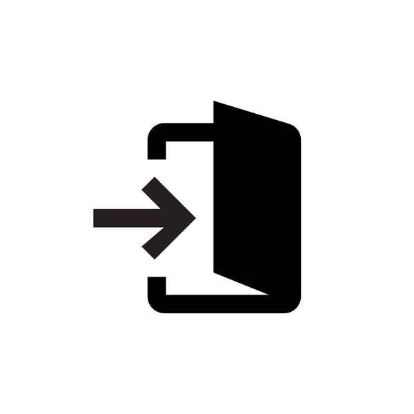 Login Icon Vektor Einloggen Isoliert Auf Weißem Hintergrund — Stockvektor