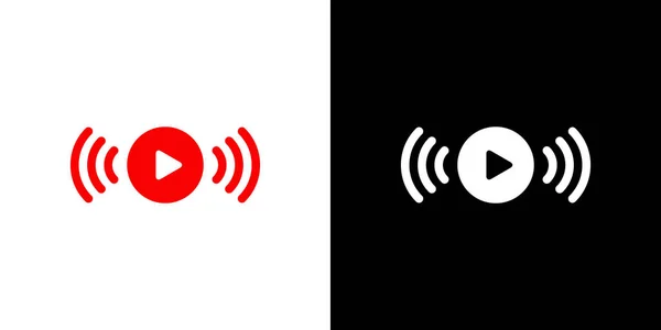 Youtube Live Streaming Διάνυσμα Εικονίδιο Απομονώνονται Ένα Μονόχρωμο Φόντο — Διανυσματικό Αρχείο