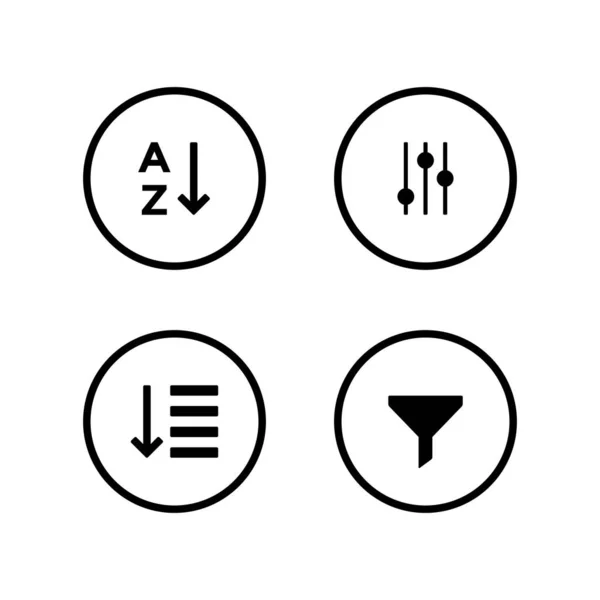 Filter Button Icon Vector Various Styles — Διανυσματικό Αρχείο