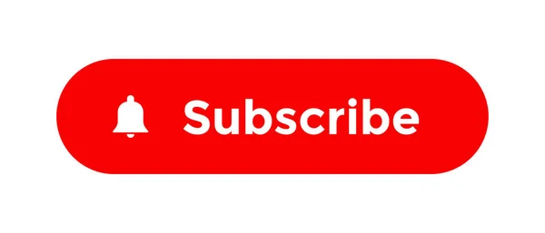 Subscribe Button Icon Vector Flat Style Streaming Channel Element — Vetor de Stock