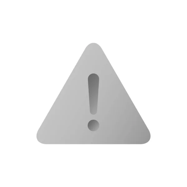 Warning Report Exclamation Mark Sign Icon Vector Silver Flat Style — Vector de stock