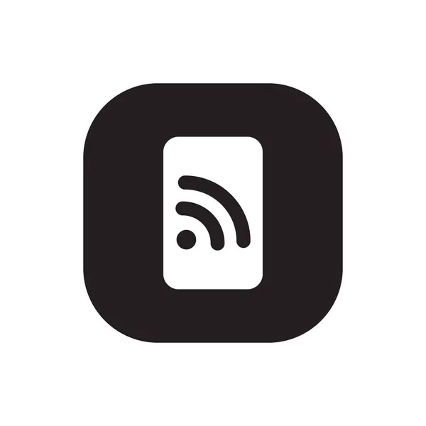 Mobile Hotspot Icon Vector Square Button — Image vectorielle